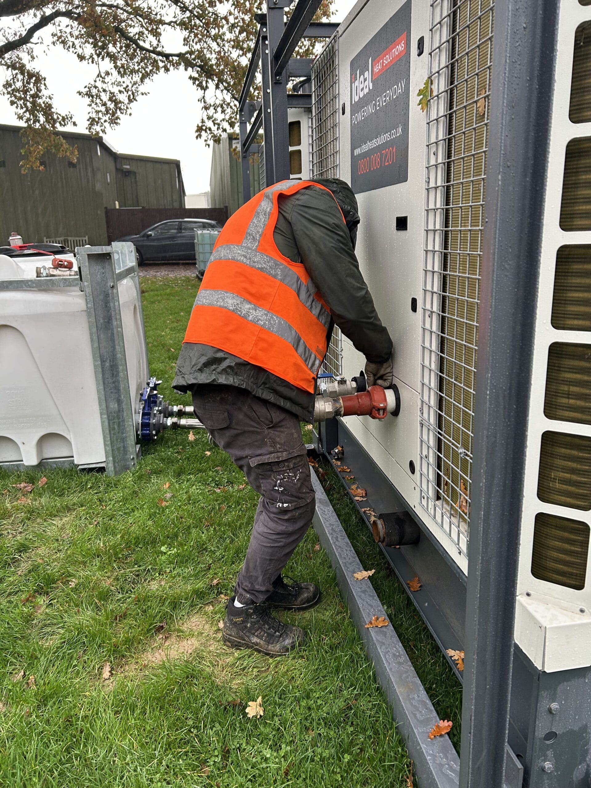 engineer working on a chiller