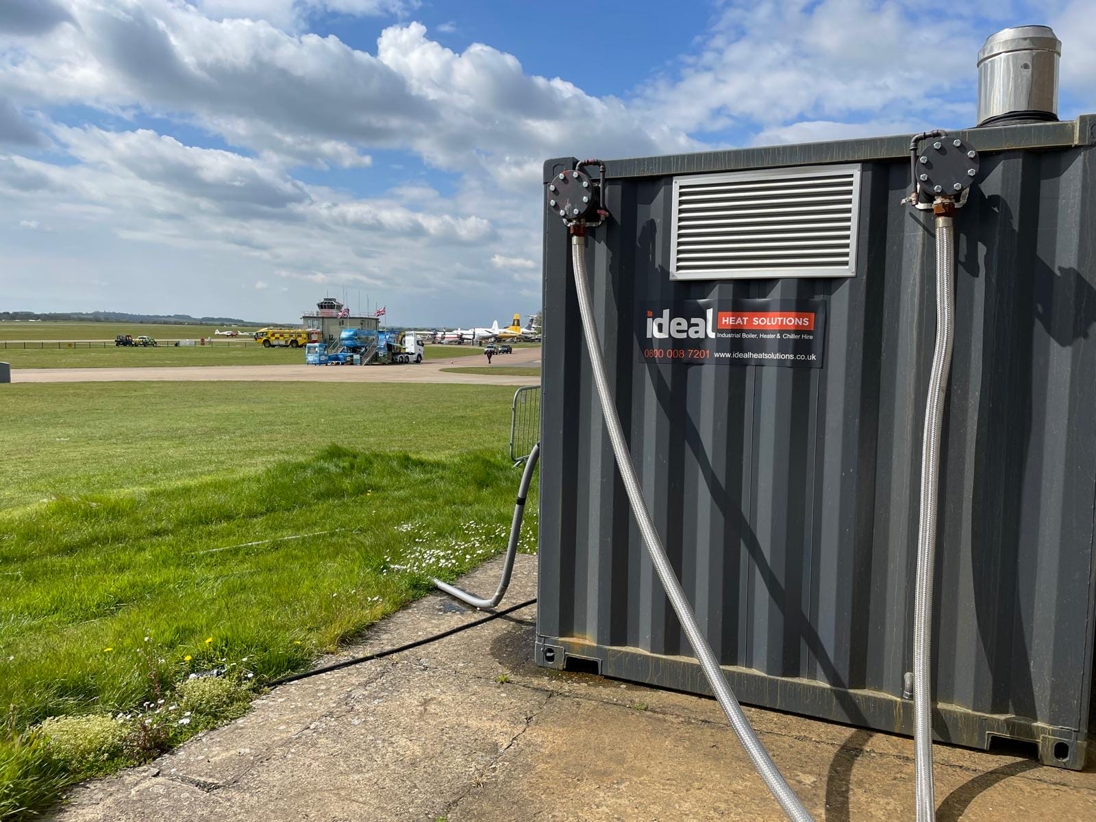 temporary boiler hire for event and warehouse